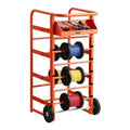VEVOR Wire Spool Rack, 11 Rods, Multi-Spool Wire Rack Dispenser, Cable Caddy with Wheels, Cable Holder with Storage Tray for Wiring Storage, for Electrical, Industrial & Retail Use, Working Efficiency - style: Wire Storage Cart