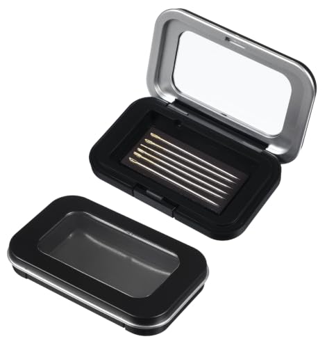 2Pcs Magnetic Needle Holder, Magnetic Needle Case with Clear Lid