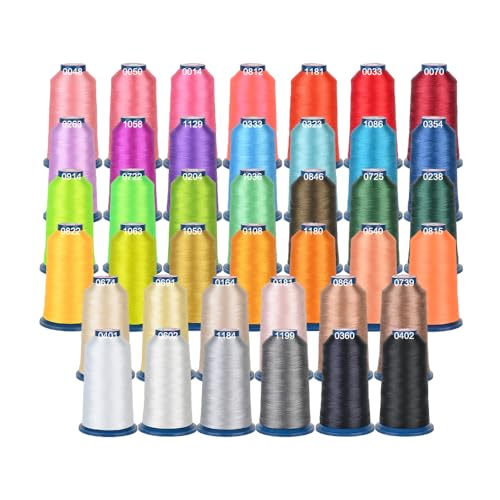 BAI Embroidery Thread Set 40 Colors 40WT 108D/2 Polyester Thread 4000M - color: 40colors