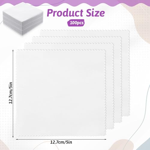 100 Pack 5-inch Cotton Fabric Squares, 5″ Precut Cotton Fabric Squares, Solids White Charm Pack, White - color: White, size: 5″