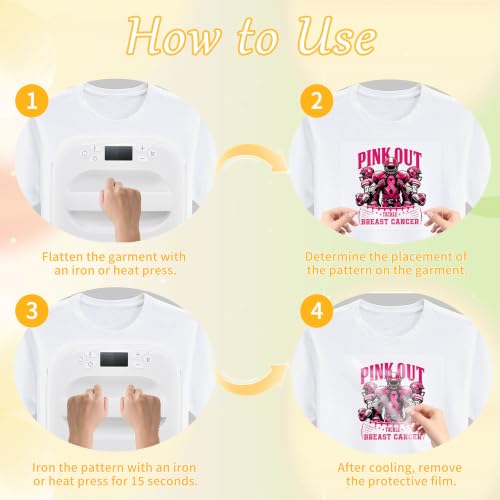20 Pcs Breast Cancer Awareness Iron on Transfers for T-Shirts Pink Football - color: Pink Football