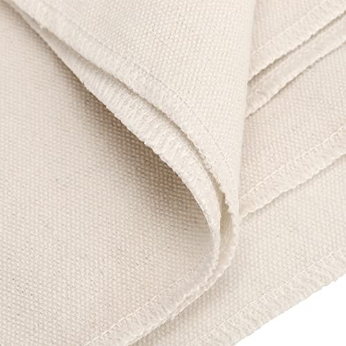 PINGEUI 59x157 Inch/4 Yards Nature Linen Needlework Fabric by The Yard, Plain Cloth, Large Size for Embroidery, Tablecloth, Home Decorations, Crafts