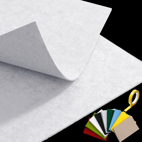 White Felt Fabric 36" x 36", 1 Square Yard Stiff Acrylic Felt Sheet - color: White, size: 36" X 36" (1 Yard)