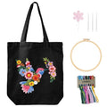 Nuberlic Embroidery Tote Bag Kit for Beginners with Floral Bird Pattern - color: Bird