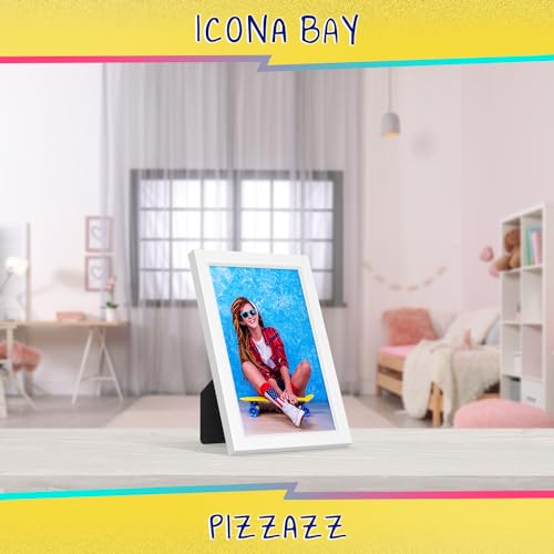 Icona Bay 4x6 Picture Frame, White Solid Wood Scandinavian Style Frame for Photo, Pizzazz Collection - color: White, size: 4x6