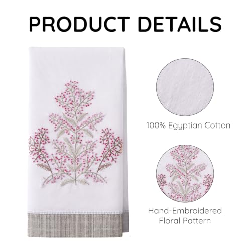 Bathroom Hand Towels Set of 2, Yellow Pink Natural - color: 1287 - Yellow Pink Natural