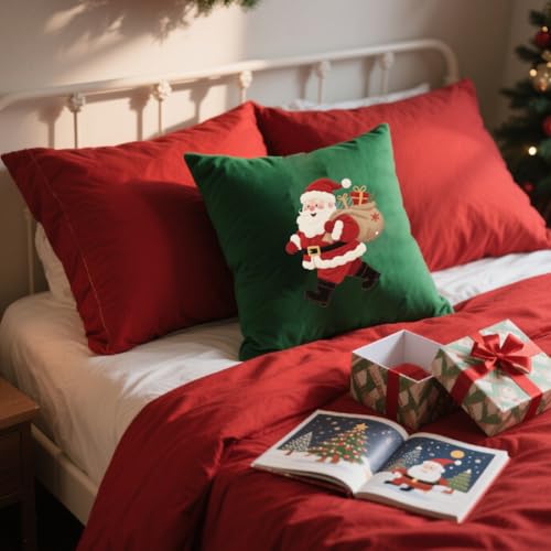 GLOBLELAND 4 Sheets Christmas Snowman Water Soluble Embroidery Pattern - color: Christmas Snowman