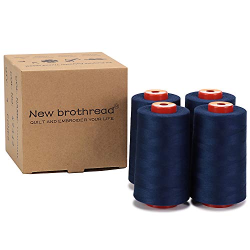 New brothread 4 Large Cones All Purpose Polyester Thread -MID Night - color: 4xMid Night