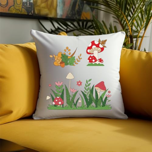 Peacoblue Pinecones & Leaves Stick and Stitch Embroidery Patterns - color: Pinecones & Leaves