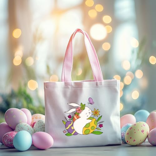 GLOBLELAND 4 Sheets Easter Bunny Colorful Water Soluble Hand Sewing Stabilizers Egg Garland Wash Away Embroidery Stabilizer Embroidery Stitch Practice for Embroidery Beginners Lovers
