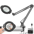 15X 10X Magnifying Glass with Light and Clamp, Magnifying Lamp