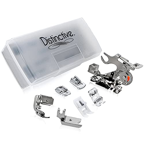 Distinctive 7-Piece Home Decor Presser Foot Set with Included Storage Case - size: 7-Piece Home Dec Kit