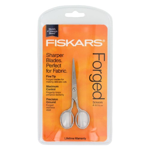 Fiskars 12-92977097J Forged Embroidery Scissors, 4 Inch, Gray - style: 4 in.