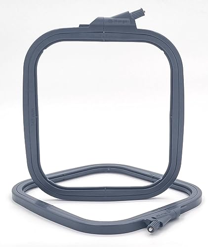 Nurge Square Embroidery Hoop - Plastic Cross Stitch Frame for Needlepoint & Embroidery - Adjustable Craft Hoop - Anthracite - No:2 (Small) - color: Anthracite, size: No:2 (Small)