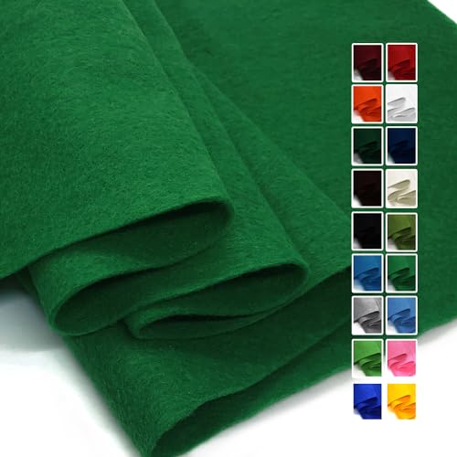 Emerald Green Felt Fabric 36" X 36" 1.6mm Thick Soft Square Felt Sheet - color: Emerald Green
