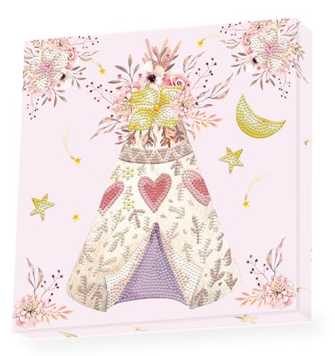 DIAMOND DOTZ Dreamy Tee Pee Home Diamond Painting Kit for Adults with Gems - color: Dreamy Tee Pee