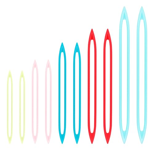 10 Pcs Large Eye Finishing Needles,Plastic Yarn Needles for Sewing Weaving in Ends Tapestry/Darning/Crochet Needle for Thick Bulky Yarn Sewing Knitting Weaving Supplies Accessories (Random Color)