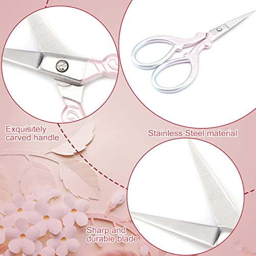 SUNNYCLUE 1 Set 3.7Inch Stainless Steel Sewing Scissors Embroidery Scissors with Cover Artificial Leather Sheath Tools Sharp Tip Small Trimming Cutter Fabric Paper Cutting Craft Threading Cross Stich - color: Gradient Color-1pc-sewing Scissors With Cover