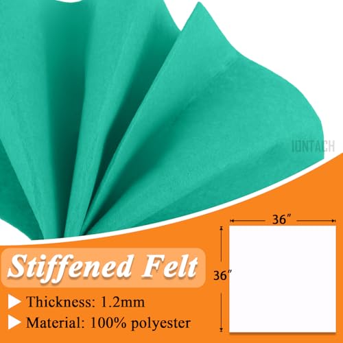 IONTACH 36" X 36" Stiff Felt Fabric 1.2mm Thick (Aqua Green) - color: Aqua Green, size: Stiff - 36" X 36"