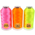 New brothread Huge Spools Embroidery Machine Thread -Neon Colors 1 - color: 3xNEON COLOR 1