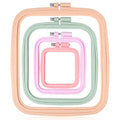 Pllieay 4 Pieces 4 Sizes Square Embroidery Hoops - style: Square - 3", 4.3", 6.5", 8.7"