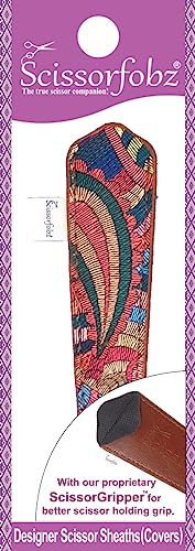 Designer Scissors Sheaths Shears Protective Covers-For Small Embroidery Scissors - Rustic Multicolor Paisley Design-#SS-296 - color: Rustic Multi Paisley, size: Single Small Size