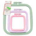 Marvexi 3Pcs Square Plastic Embroidery Hoops - size: 3Pcs