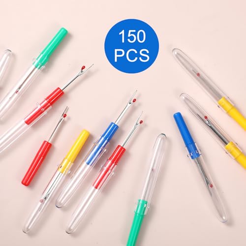 150 Pcs Colorful Seam Ripper Bulk for Sewing Tool Embroidery Remover Handy Sewing Seam Ripper for Opening Removing Seams and Hems DIY Craft, 4 Colors