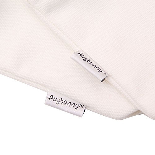 Multi-purpose Cotton Canvas Zipper makeup Bag Pouch 4-pack - color: White