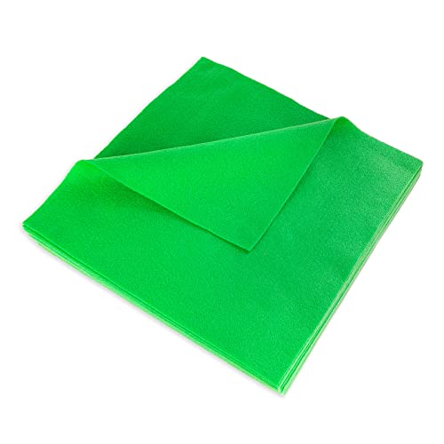 Jtnohx Soft Light Green Felt Sheets Flexible Felt Fabric for Crafts 12" - color: Light Green