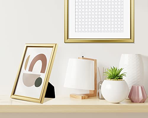 LaVie Home 5x7 Picture Frames (12 Pack, Gold) Simple Designed Photo Frame with High Definition Glass for Wall Mount & Table Top Display, Set of 12 Classic Collection - color: Gold, size: 5x7
