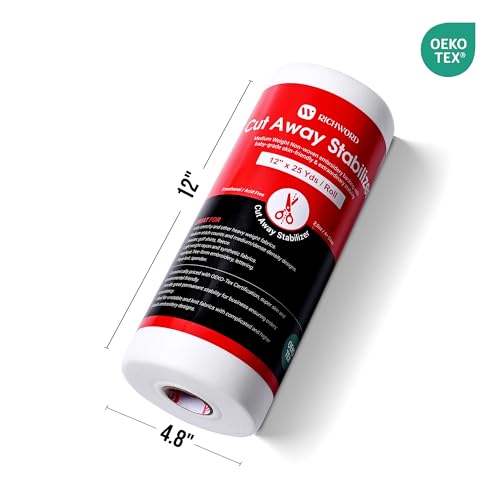 BAI Cut Away Stabilizer for Machine Embroidery 12"x25yd Roll - color: 12"x25yd roll