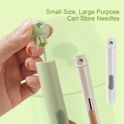 FLONSA 3 PCS Automatic Needle Threaders, 3 in 1 Seam Ripper Upgraded Stretchable Needle Threader for Hand Sewing Cross Stitch(Yellow + Green + Grey) - color: Yellow + Green + Gray
