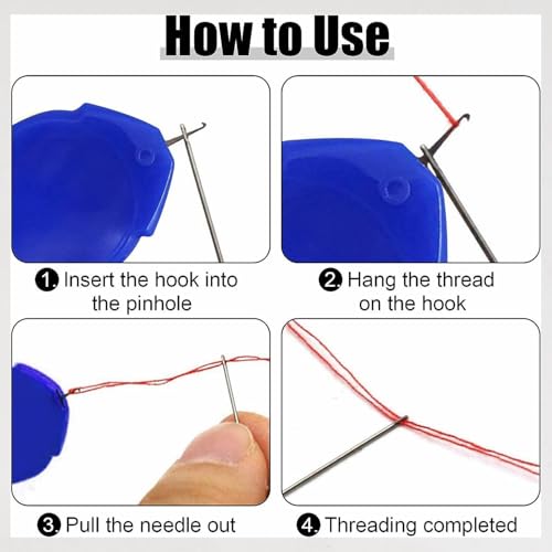 20PCS Needle Threaders Plastic Sewing Needle Threader Tool Simple Wire Loop for Sewing Small Eye Needles Embroidery Craft Knitting Quilting - style: Style B