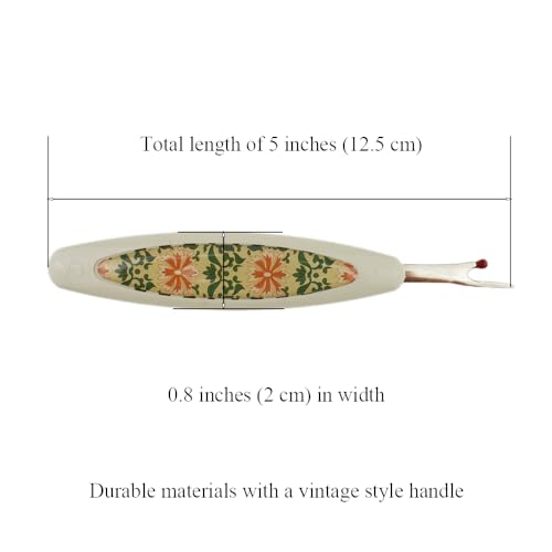 HAHIYO Vintage Style Seam Ripper with Ergonomic Grip Sewing Stitch Cutter Thread Unpicker for Quilting Sewing Crafting Notions & Hemming - Ergonomic Stitch Remover Sewing Tool, White 5-Inch 1PC