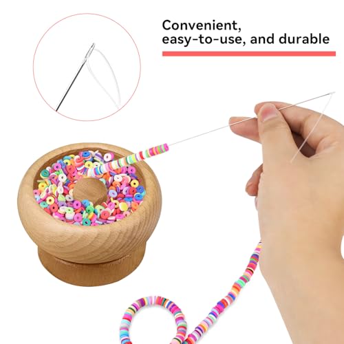 6 PCS Beading Needles 7.4 inch Bead Spinner Needles, 0.7mm Diameter Beaded Needles for Beads Rotating Jewelry Making, DIY Waist Beads, Bracelets, Necklaces