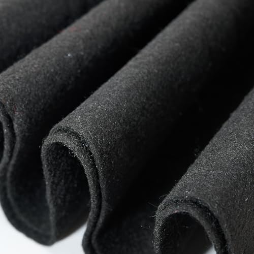 Soft Black Felt Fabric 36"X 18"/ 1.6mm Thick Sewing Patwork Material Large Craft Felt Roll Fabric by The Yard - color: Black, size: 18"X 36" Inches
