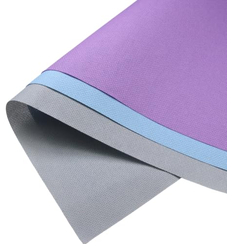 KCS 3 pc of 15" x 18"(38cmx45cm) 16 Count Cross Stitch Cotton Aida Cloth Needlework Rolled Fabric Box,16CT,Light Grey+Light Blue+Lavender - color: Light Grey+light Blue+lavender, size: 16CT