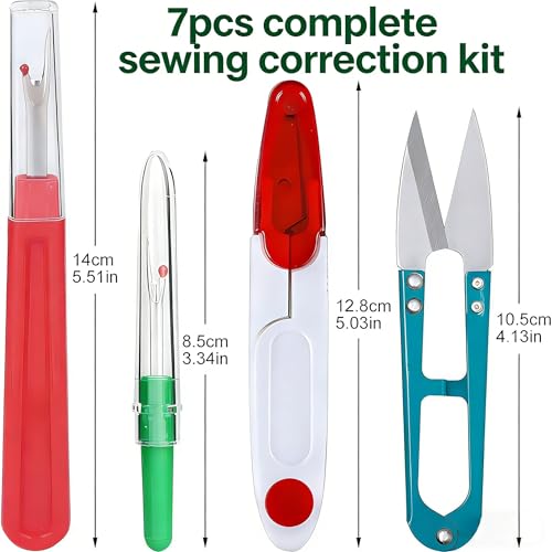 YOFAN Seam Ripper Kit, 7-Piece Thread Remover with Snips for Sewing