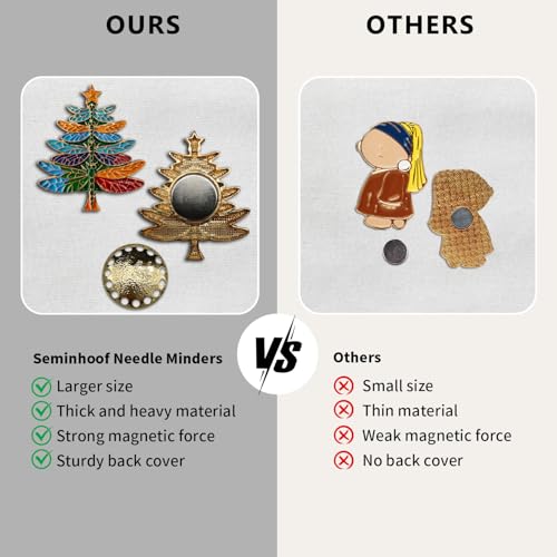 Magnetic Needle Minder Magnet Embroidery Accessories and Supplies Embroidery Needle Holder Cross Stitch Holder Needlework Supplies (Dragonfly Christmas Tree) - size: Dragonfly Christmas Tree