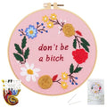Nuberlic Funny Embroidery Kit for Beginners, Cross Stitch Kits - color: funny