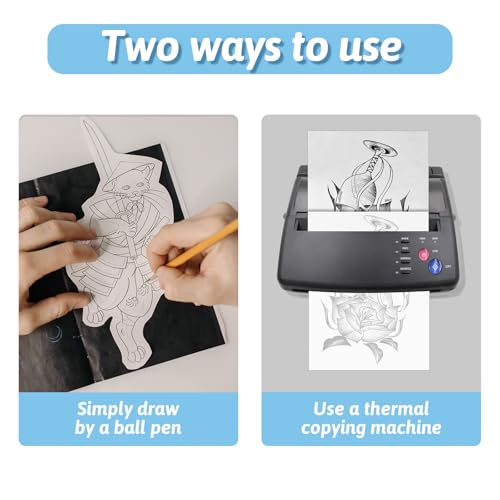 Tattoo Transfer Paper 100 Sheets, Thermal Stencil Paper for Tattooing - size: 100Pcs