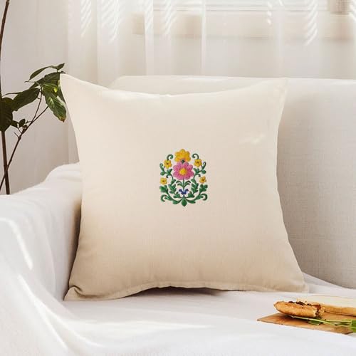 ORIGACH 4 Sheets Large Water Soluble Embroidery Patterns Stabilizers - Pre-Printed Scandinavian Floral Designs - Stick & Stitch Embroidery Paper for Hand Sewing Lovers - color: Scandinavian Floral