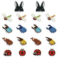 18PCS Mini Insect Embroidered Patches, Self Adhesive Sew On Appliques - color: Insect