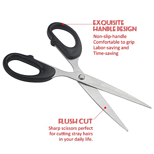 12Pack 6.3Inch Sewing Scissors Yarn Thread Craft Scissors Small Snips Trimming Nipper for Home Office School DIY Projects (Black)