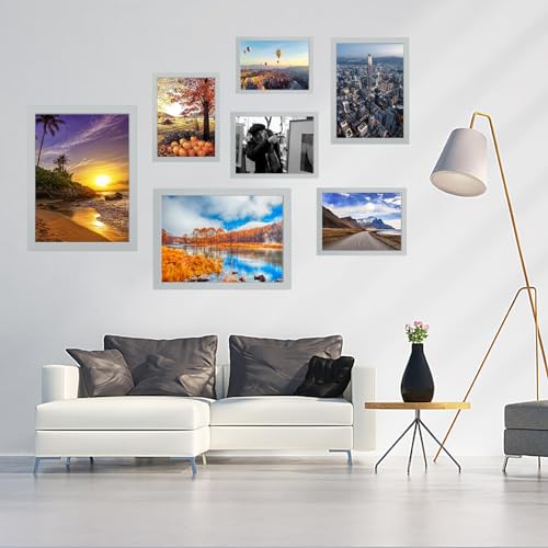 10x14 inch Wood Picture Frames for Wall Hanging,Diamond Painting Frames Rectangle Baby Scan Picture Frame for Family Walls Decoration,Anniversary,Wedding,Christmas,Halloween,Shower,Certificate (Gray) - color: Gray, size: 10x14 inch