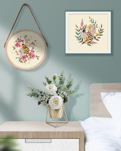 TINDTOP 2 Pack Embroidery Kit for Adult, Embroidery DIY Starter Kit, with Stamped Patterns, Hoop, Tools, Colorful Threads with Needles, Instructions (Bee) - color: Bee