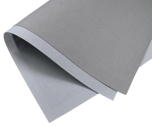 KCS 2 pc of 15" x 18"(38cmx45cm) 18 Count Cross Stitch Cotton Aida Cloth Needlework Fabric Box (Light Grey+Medium Grey,18CT) - color: Light Grey+medium Grey, size: 18CT