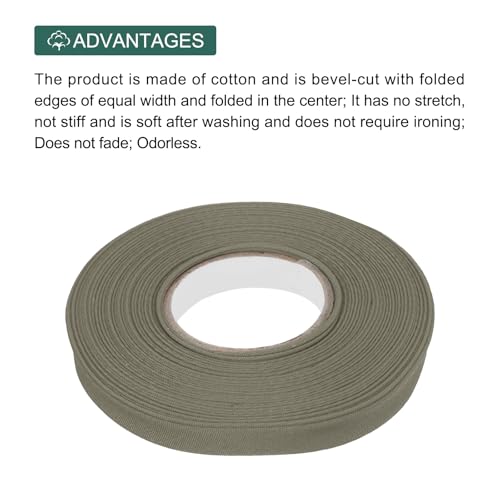 MECCANIXITY 1/2 Inch Double Fold Bias Tape Polyester Continuous Bulk Bias Tape for Sewing, Seaming Quilting Hemming Binding Crafts (Coffee 6 Yards) - color: Coffee, size: 1/2 Inch x 6 Yards