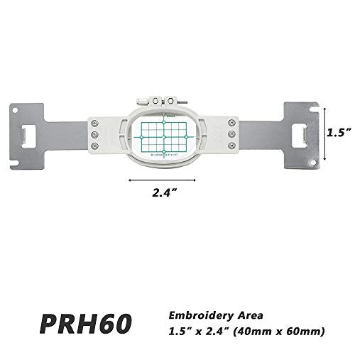 Sew Tech Embroidery Hoop for Brother, 1.6x2.4in 40x60mm PRH60 Machine Frame - size: 1.5x2.4" - EPF60